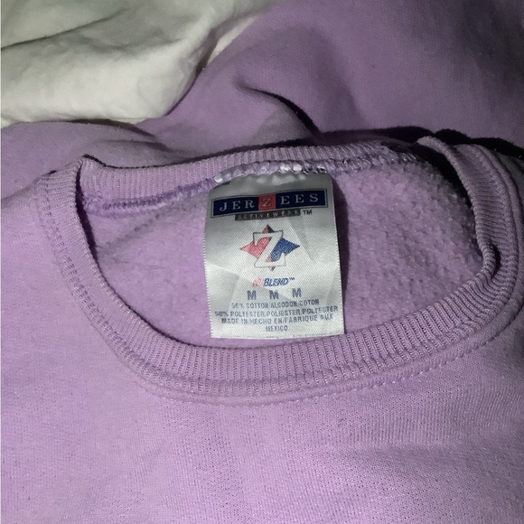 Purple Vintage Cropped Jerzees Crewneck - Picture 2 of 4